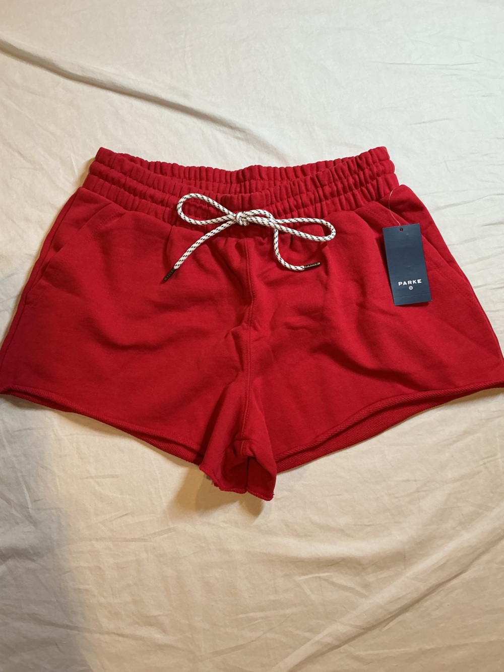 Parke Red Women's Athletic Drawstring Shorts - Casual Performance